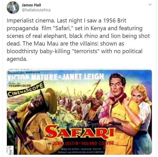 James hall hallaboutafrica imperialist cinema. last night saw a brit propaganda
