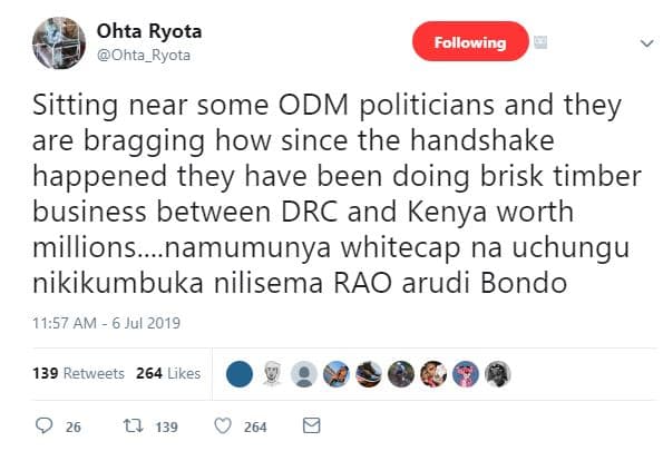 Ohta ryota ohta_ryota following sitting near some odm politicians and they are b