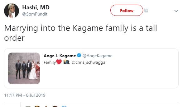 Hashi, md sompundit follow marrying into the kagame family is a tall order ange.