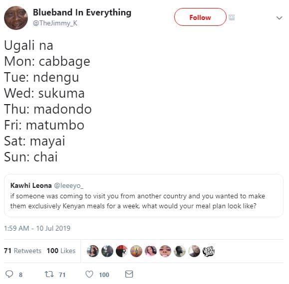 Blueband in everything thejimmy_k follow ugali na mon cabbage tue ndengu wed suk