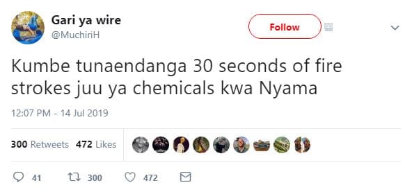 Gari ya wire muchirih follow kumbe tunaendanga 30 seconds of fire strokes juu ya