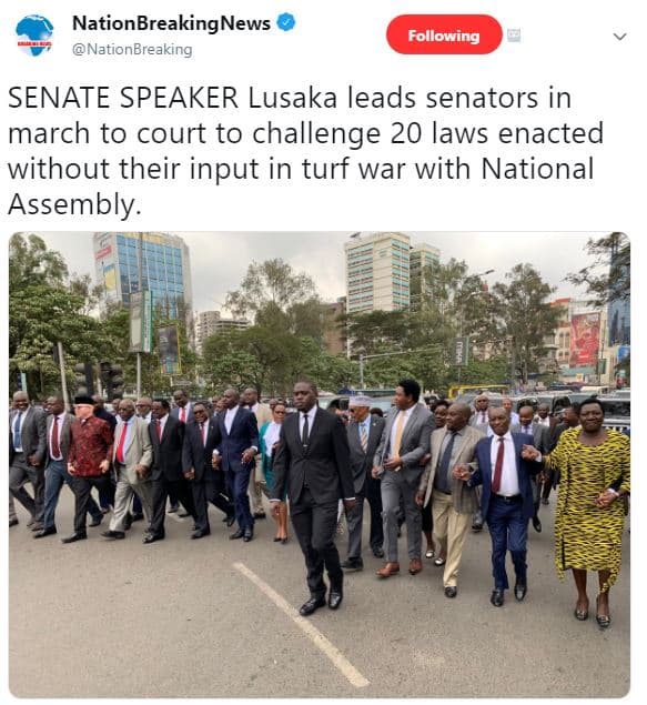 Nationbreakingnews nationbreaking following senate speaker lusaka leads senators