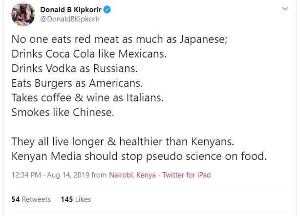 Donald b kipkorir donaldbkipkorir no one eats red meat as much as japanese drink