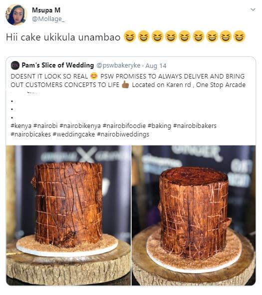 Msupa m mollage hii cake ukikula unambao pam's slice of wedding pswbakeryke aug