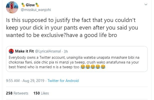 Glow mısskui_ wanjohi is this supposed to justify the fact that you couldn't kee