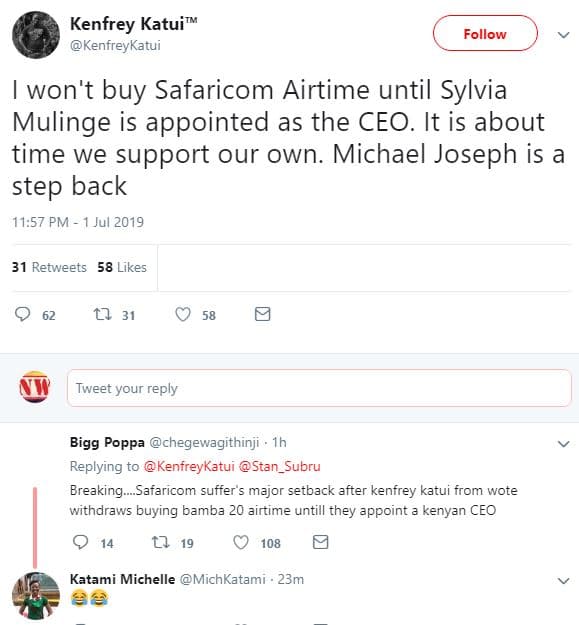 Kenfrey katui kenfreykatui follow won't buy safaricom airtime until sylvia mulin