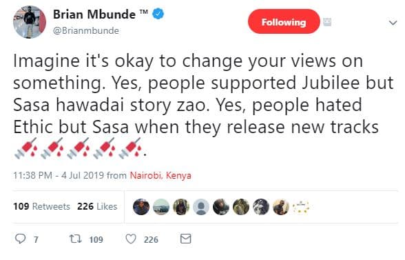 Brian mbunde brianmbunde following imagine it's okay to change your views on som