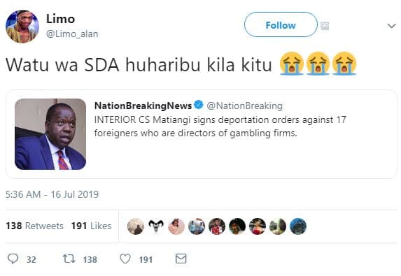 Limo limo_alan follow watu wa sda huharibu kila kitu f4fàhè nationbreakingnews n