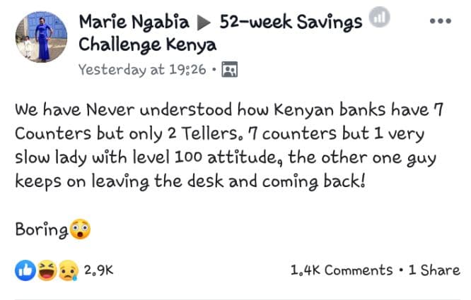 Marie ngabia 52week savings challenge kenya yesterday at we have never understoo