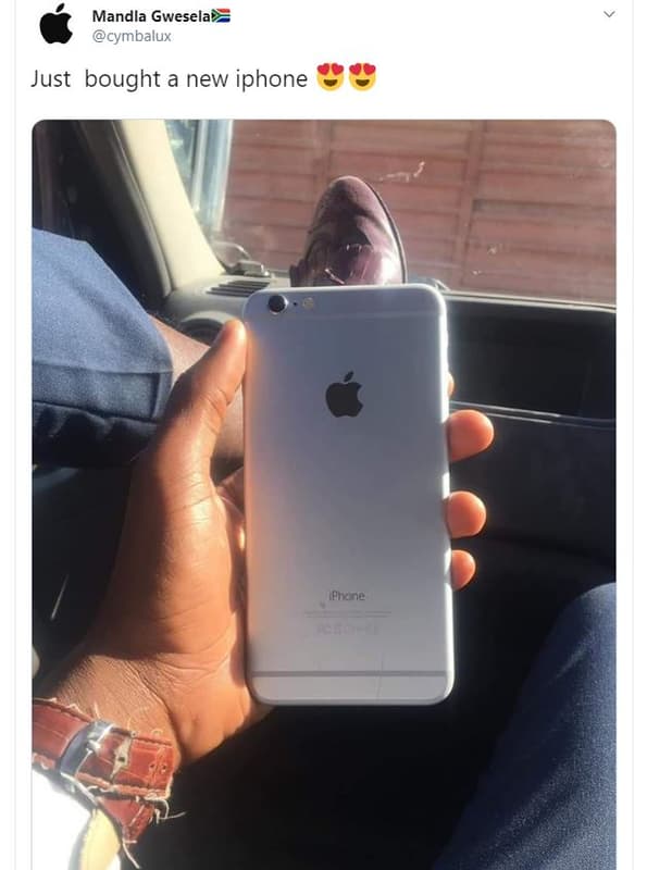 Mandla gweselaw cymbalux just bought a new iphone iphone