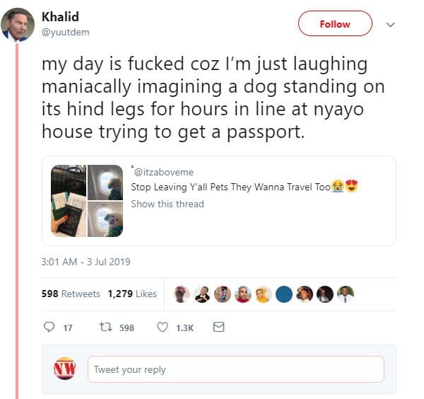 Khalid yuutdem follow my day is fucked coz l'm just laughing maniacally imaginin