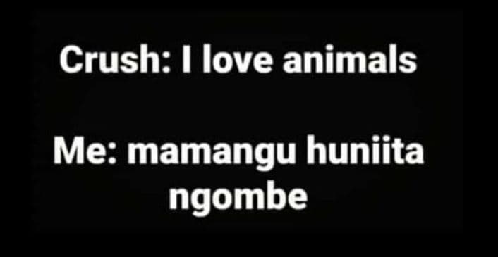 Crush love animals me mamangu huniita ngombe