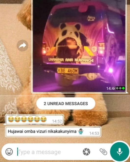 Unanipca amma nuicang kbeaoh 14.44 2 unread messages 1452 hujawai omba vizuri ni