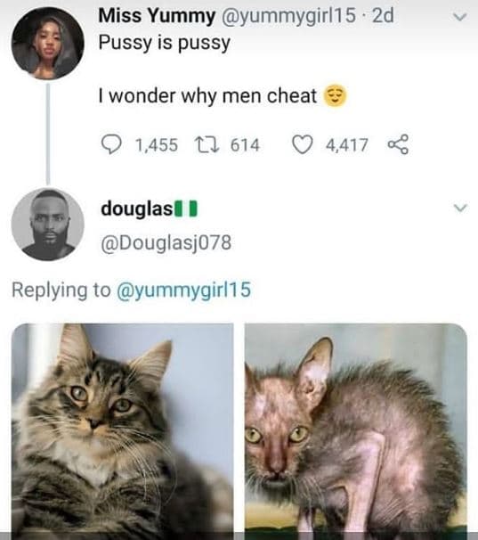 Miss yummy yummygirlı 5 2d pussy is pussy wonder why men cheat 1,455 17 614 4,41