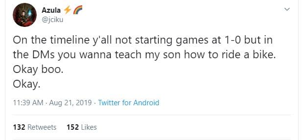 Azula jciku on the timeline y'all not starting games at 10 but in the dms you wa