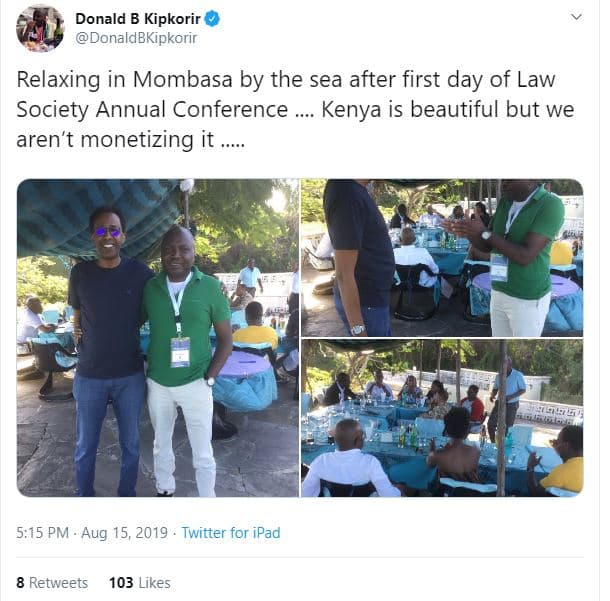 Donald b kipkorir donaldbkipkorir relaxing in mombasa by the sea after first day