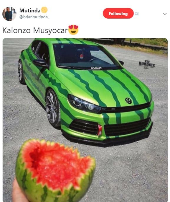 Mutinda brianmutinda following kalonzo musyocar crlllen