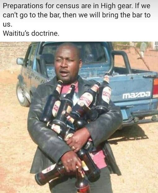 Preparations for census are in high gear. if we can't go to the bar, then we wil