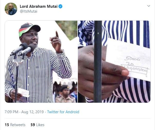 Lord abraham mutai itsmutai 22 peoo9lo 7.09 pm aug 12, twitter for android 15 re