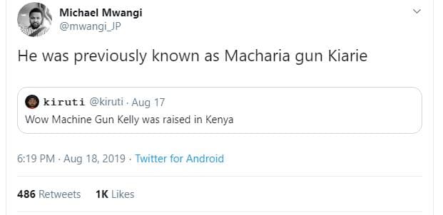 Michael mwangi mwangi_jp he was previously known as macharia gun kiarie kiruti k