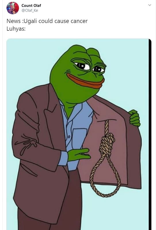 Count olaf olaf_ke news ugali could cause cancer luhyas