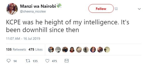 Manzi wa nairobi sheena_nicolee follow kcpe was he height of my intelligence. it