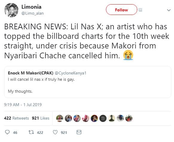 Limonia limo_alan follow breaking news lil nas x an artist who has topped the bi