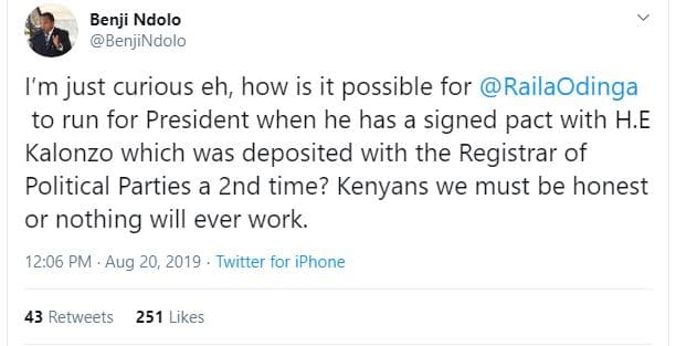 Benji ndolo benjindolo im just curious eh, how is it possible for railaodinga to