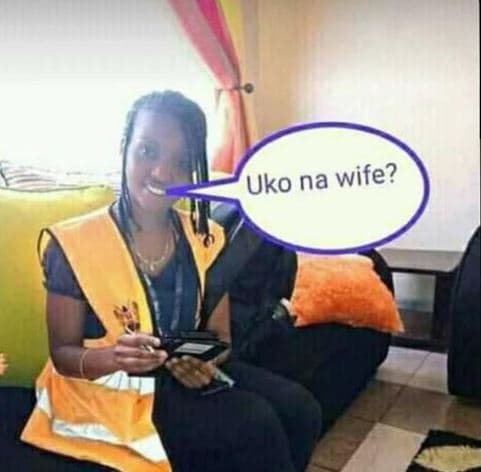 Uko na wife?