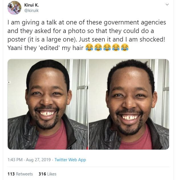 Kirui k. kiruik am giving a talk at one of these government agencies and they as