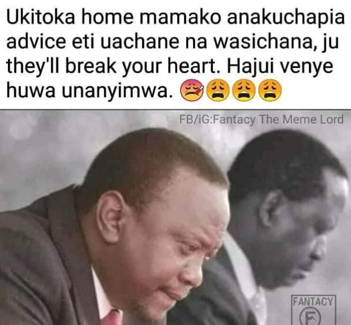 Ukitoka home mamako anakuchapia advice eti uachane na wasichana, ju they'll brea