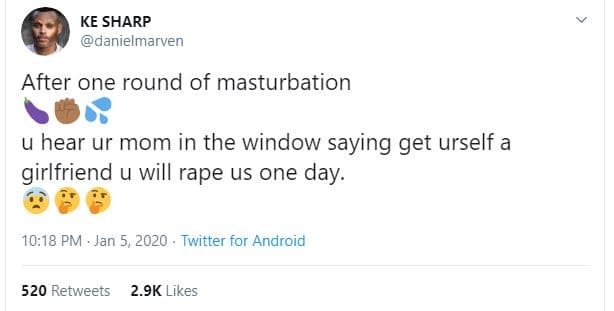 Ke sharp danielmarven after one round of masturbation hear ur mom in the window