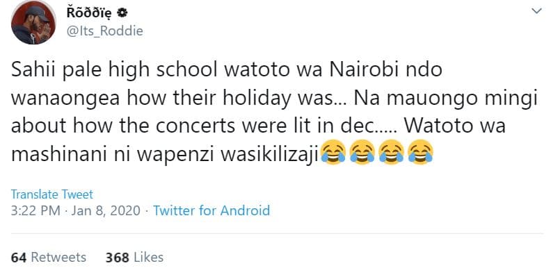 Kãmmię its_roddie sahii pale high school watoto wa nairobi ndo wanaongea how the