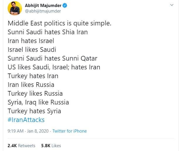 Abhijit majumder abhijitmajumder middle east politics is quite simple_ sunni sau
