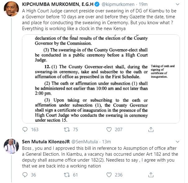 Kipchumba murkomen, eg.h kipmurkomen 19m 4 high court judge cannot preside over