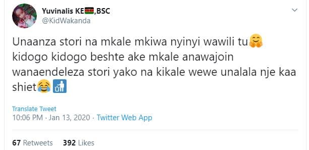 Yuvinalis ke bsc kidwakanda unaanza stori na mkale mkiwa nyinyi wawili tu kidogo