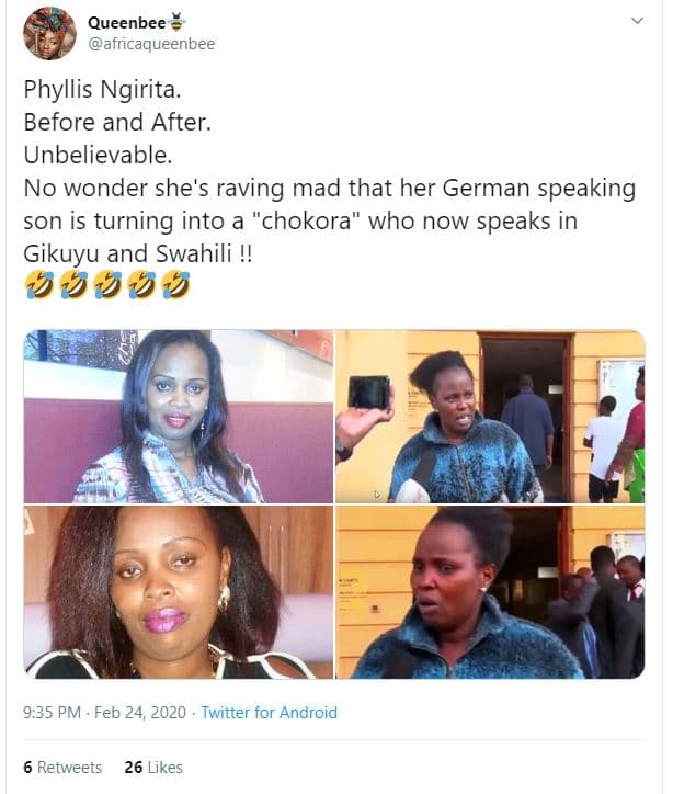 Queenbee africaqueenbee phyllis ngirita. before and after . unbelievable no wond