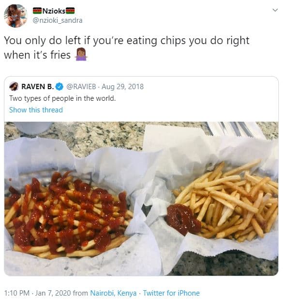 Nzioks nzioki_sandra you only do left if you're eating chips you do right when i