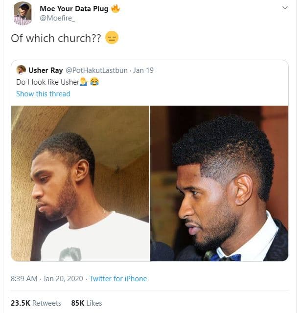 Moe your data plug moefire of which church?? usher ray pothakutlastbun jan 19 do