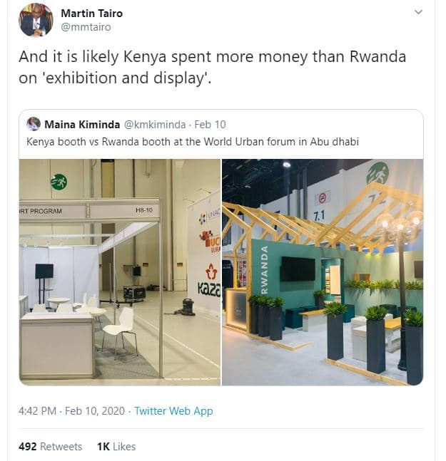 Martin tairo mmtairo and it is likely kenya spent more money than rwanda on 'exh