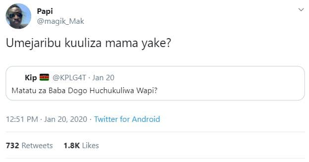 Papi magik_mak umejaribu kuuliza mama yake? kip kplg4t jan 20 matatu za baba dog