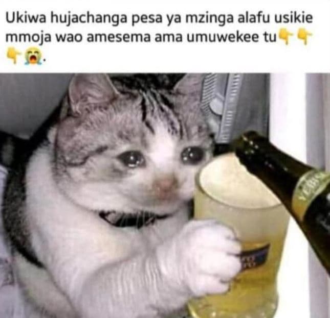 Ukiwa hujachanga pesa ya mzinga alafu usikie mmoja wao amesema ama umuwekee tu