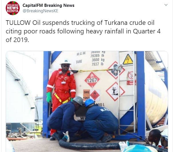 A9 capitalfm breaking news breakingnewske tullow oil suspends trucking of turkan