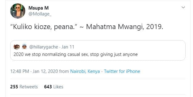 Msupa m mollage 'kuliko kioze peana. mahatma mwangi, . hillarygache jan 11 we st