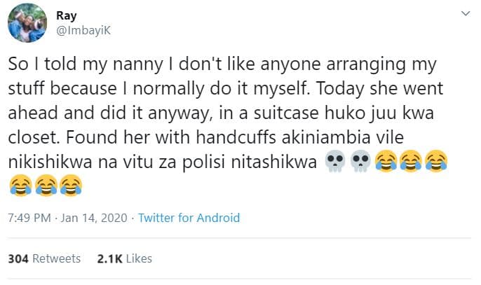 Ray imbayik so told my nanny don't like anyone arranging my stuff because normal