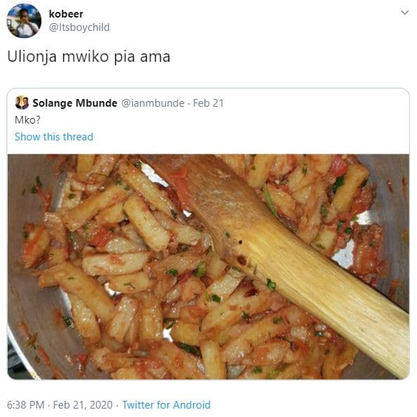 Kobeer itsboychild ulionja mwiko pia ama solange mbunde ianmbunde feb 21 mko? sh