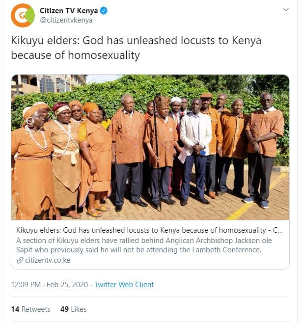 Citizen tv kenya citizentvkenya kikuyu elders god has unleashed locusts to kenya