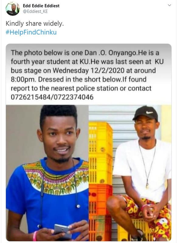 Edd eddie eddiest eddiest_ke kindly share widely. helpfindchinku the photo below