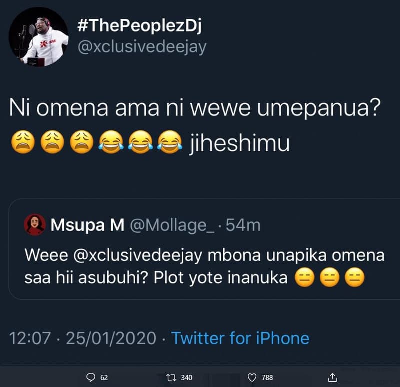 Thepeoplezdj v xclusivedeejay ni omena ama ni wewe umepanua? jiheshimu msupa m m