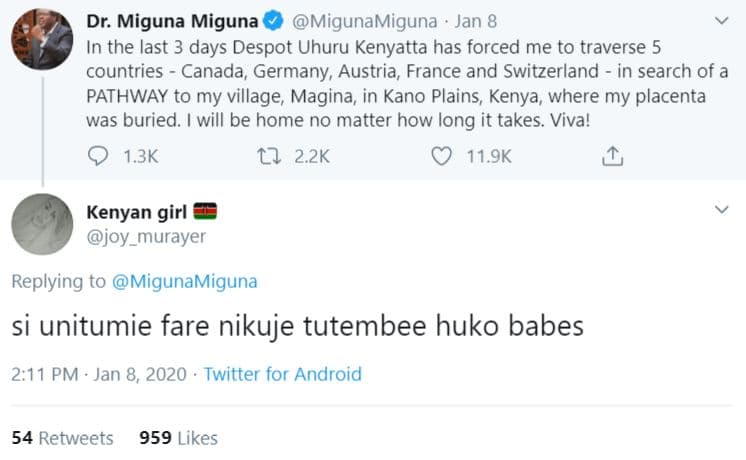 Dr. miguna miguna migunamiguna jan 8 in the last 3 days despot uhuru kenyatta ha